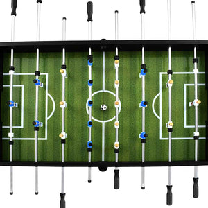 Tavolo Calcio Balilla in Acciaio 60 kg 140x74,5x87,5 cm Nero 91438