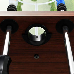 Tavolo Calcio Balilla in Acciaio 140x74,5x87,5 cm Marrone 91439