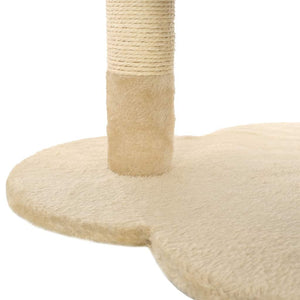 Tiragraffi per gatti nicchia peluche in sisal 50 cm beige e marrone 3702040