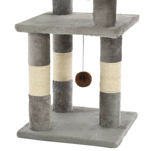 Albero per Gatti con Tiragraffi in Sisal 65 cm Grigio cod mxl 13011