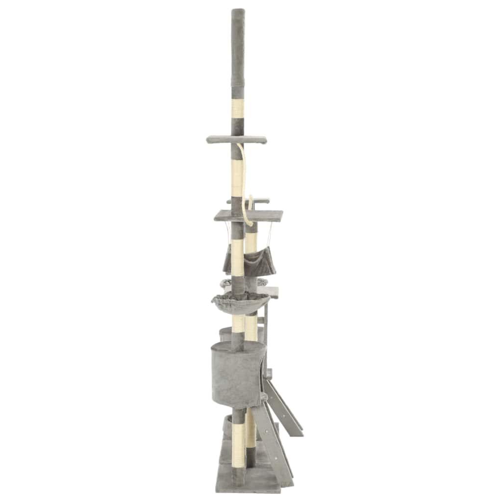 Tiragraffi per gatti Nicchia tiragraffi peluche in sisal 230-250 cm grigio 3702046