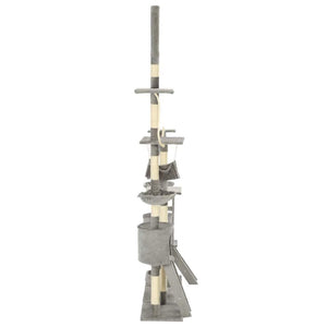 Tiragraffi per gatti Nicchia tiragraffi peluche in sisal 230-250 cm grigio 3702046