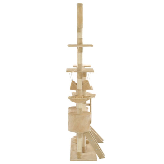 Albero per Gatti con Tiragraffi in Sisal 230-250 cm Beige 170619