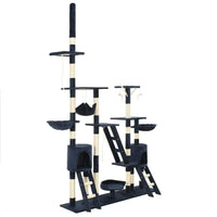 Tiragraffi per gatti nicchia peluche in sisal 230-250 cm blu 3702049