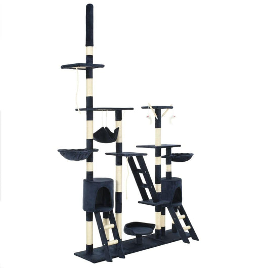 Tiragraffi per gatti nicchia peluche in sisal 230-250 cm blu 3702049