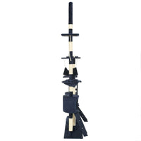 Tiragraffi per gatti nicchia peluche in sisal 230-250 cm blu 3702049