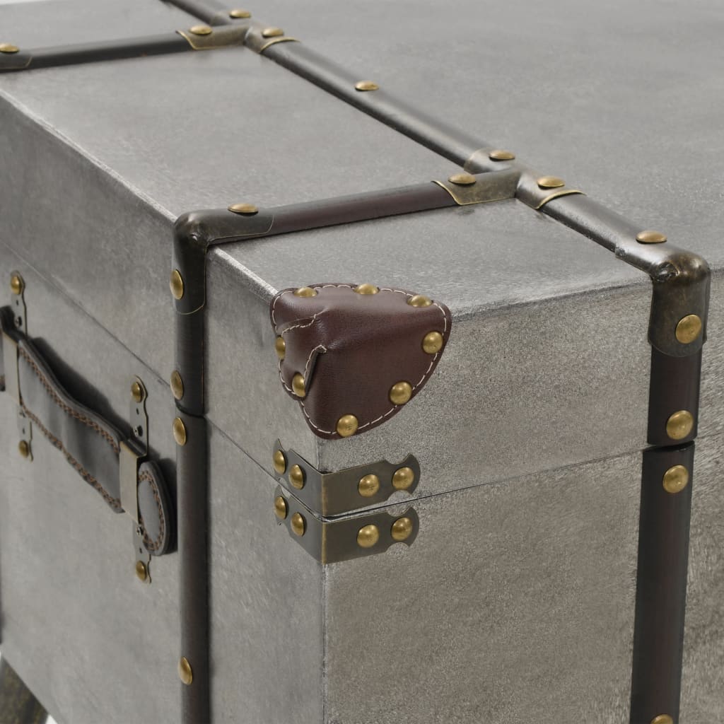 Tavolino da Salotto in MDF e Alluminio 102x51x47,5 cm 245759