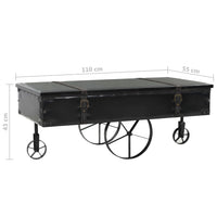 Tavolino da CaffÃ¨ in MDF e Legno di Abete 110x55x43 cm cod mxl 29766