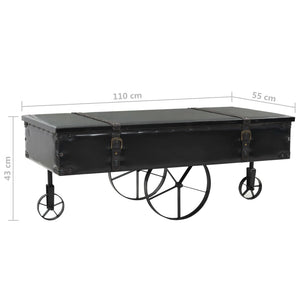 Tavolino da Salotto in MDF e Legno di Abete 110x55x43 cm 245761