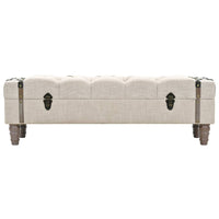 Cassapanca in Legno Massello e Acciaio 111x34x37 cm cod mxl 52327