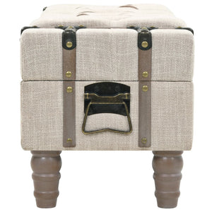 Cassapanca in Legno Massello e Acciaio 111x34x37 cm cod mxl 52327