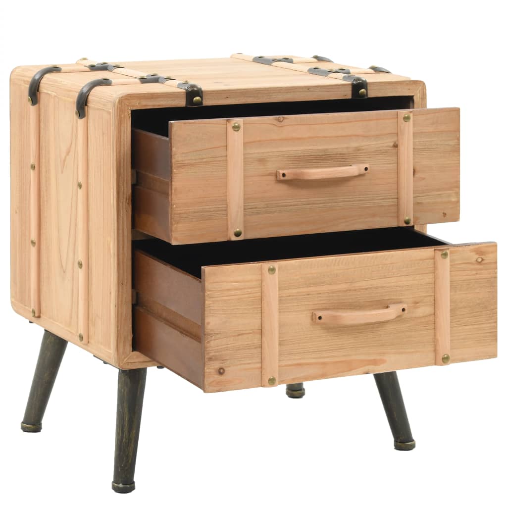 Comodino in Legno Massello di Abete 50x35x57 cm cod mxl 49054