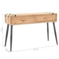 Tavolo Consolle in Legno Massello di Abete 115x40,5x76 cm 245772