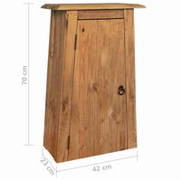 Mobile da Bagno a Parete in Legno Massello di Pino 42x23x70 cm 246039
