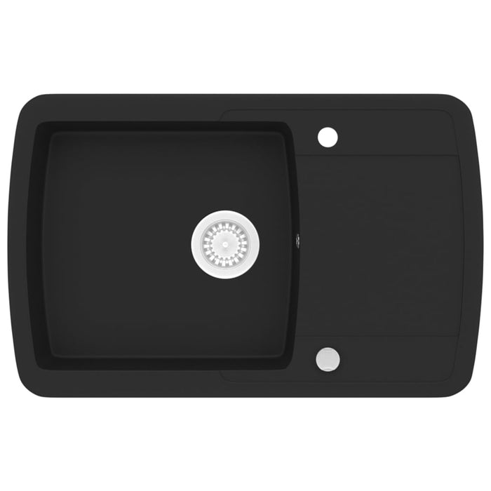 Lavello da Cucina in Granito Vasca Singola Nero cod mxl 44683