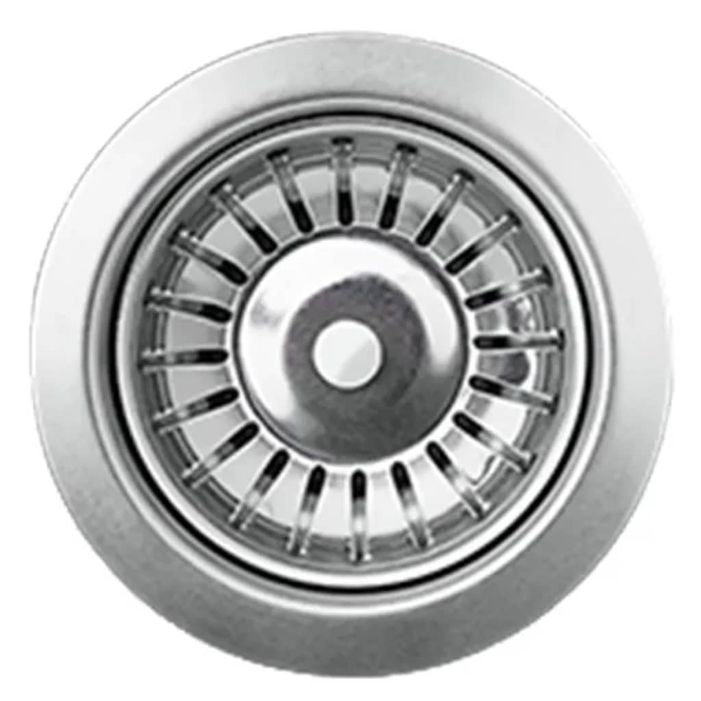 Lavello da cucina in granito vasca singola 78 x 50 cm nero 02_0002313