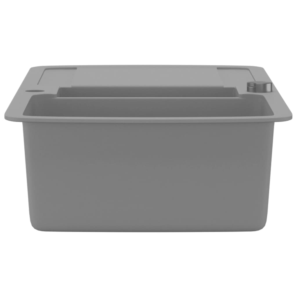 Lavello da Cucina in Granito Vasca Doppia Grigio  cod mxl 51161