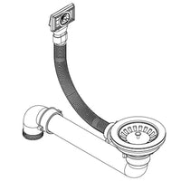 Lavello da cucina in granito vasca singola 49 x 51 cm nero 02_0002317