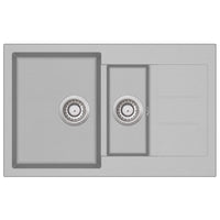 Lavello da cucina in granito grigio a doppia vasca 02_0002320