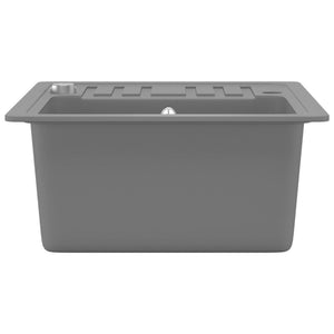 Lavello da Cucina in Granito Vasca Singola Grigio  cod mxl 46075