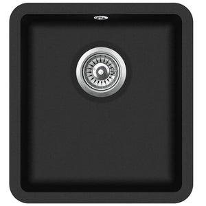 Lavello da cucina in granito vasca singola 42 x 46 cm nero 02_0002329