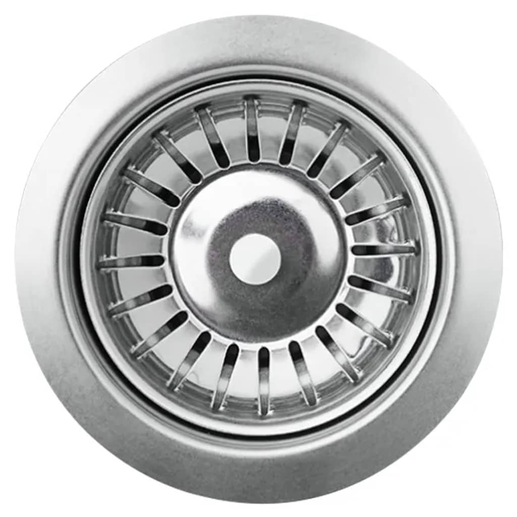 Lavello da cucina in granito vasca singola 42 x 46 cm nero 02_0002329