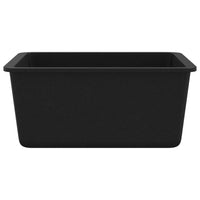 Lavello da Cucina in Granito Vasca Singola Nero 142960