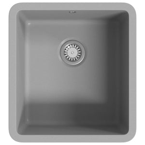 Lavello da Cucina in Granito Vasca Singola-Lavandino-Lavabo Grigio 529328