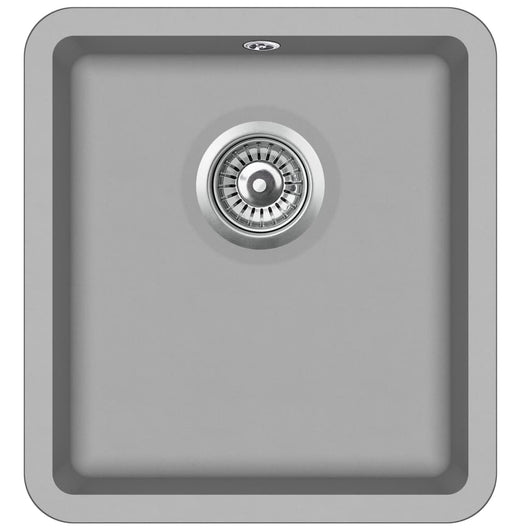 Lavello da cucina in granito vasca singola 42 x 46 cm grigio 02_0002330