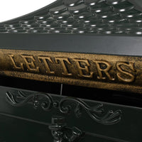 Cassetta postale vintage in alluminio antiruggine a piedi verde 02_0041553