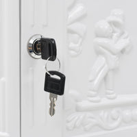 Cassetta postale vintage in alluminio antiruggine bianca 02_0041552