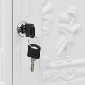 Cassetta postale vintage in alluminio antiruggine bianca 02_0041552