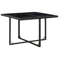 Set da Pranzo da Giardino 5 pz con Cuscini in Polyrattan Nero 43898