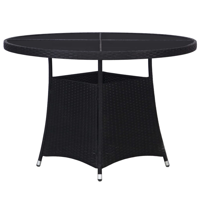 Tavolo da Giardino Nero 110x74 cm in Polyrattan cod mxl 48216