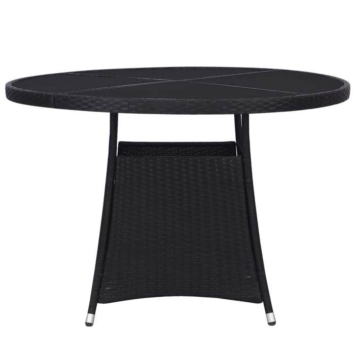 Tavolo da Giardino Nero 110x74 cm in Polyrattan cod mxl 48216