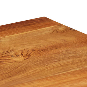 Comodino in Teak Recuperato e Acciaio 40x30x50cm 246278