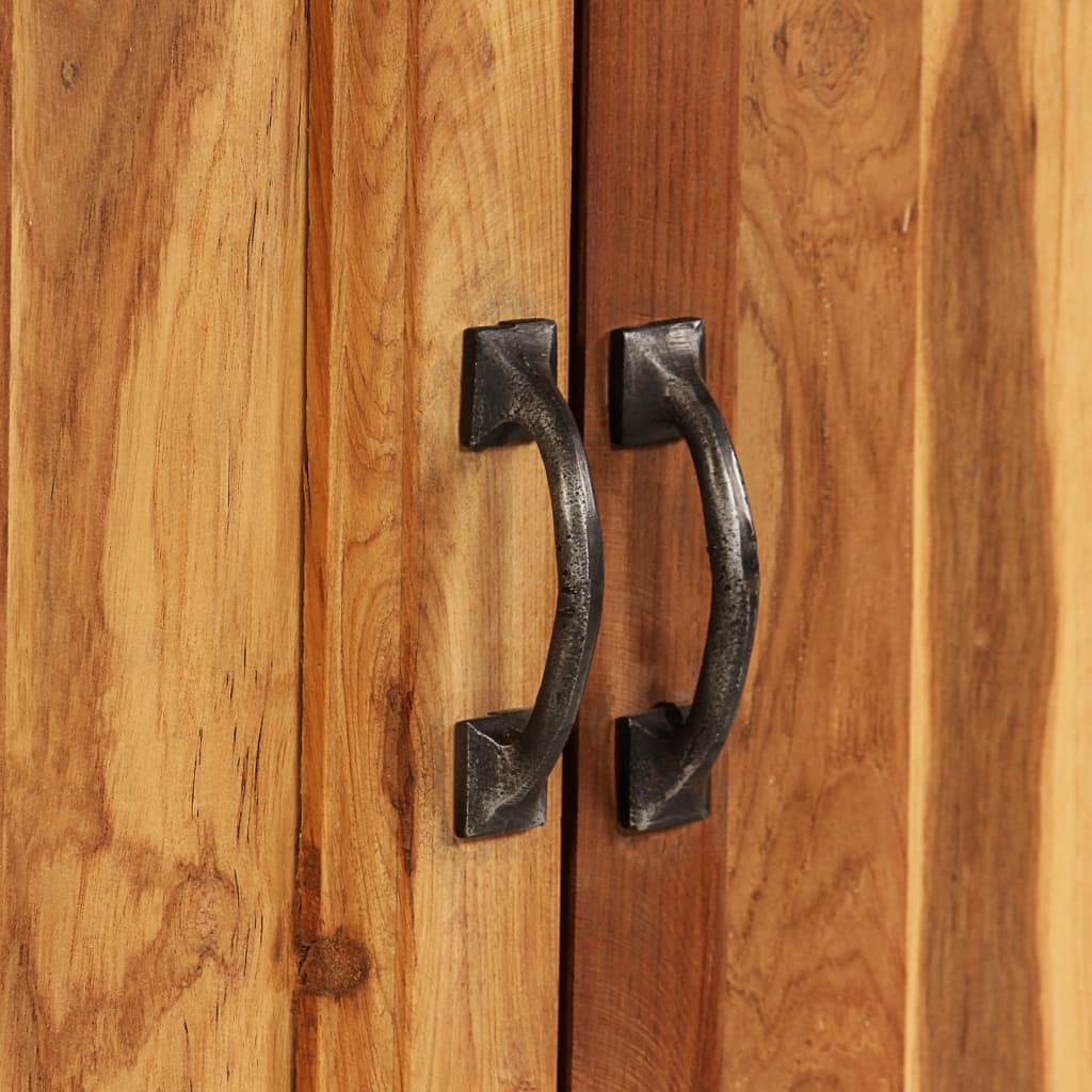 Credenza in Teak Recuperato e Acciaio 65x30x70 cm 246279