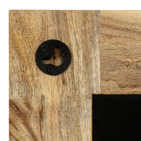 Specchio-Specchio Decorativo in Legno Massello di Mango 50x50 cm