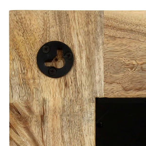 Specchio-Specchio Decorativo in Legno Massello di Mango 50x50 cm