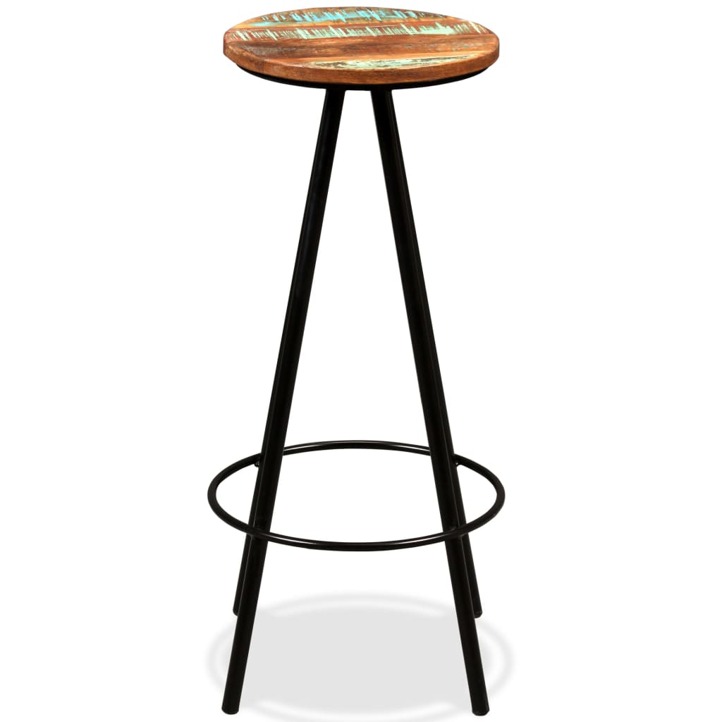 Set da Bar 7 pz in Legno Massello di Acacia e di Recupero 275134