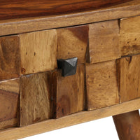 Tavolino da Caffè Legno Massello con Finitura Ambra 110x50x37cm 246201