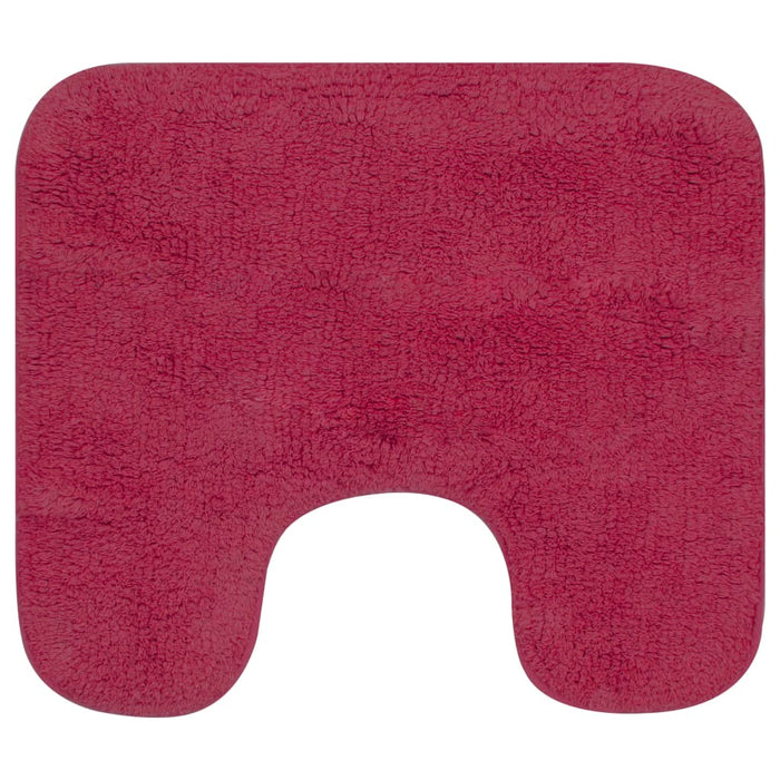 Set tappeto bagno 3 pezzi, tessuto fucsia 02_0005674