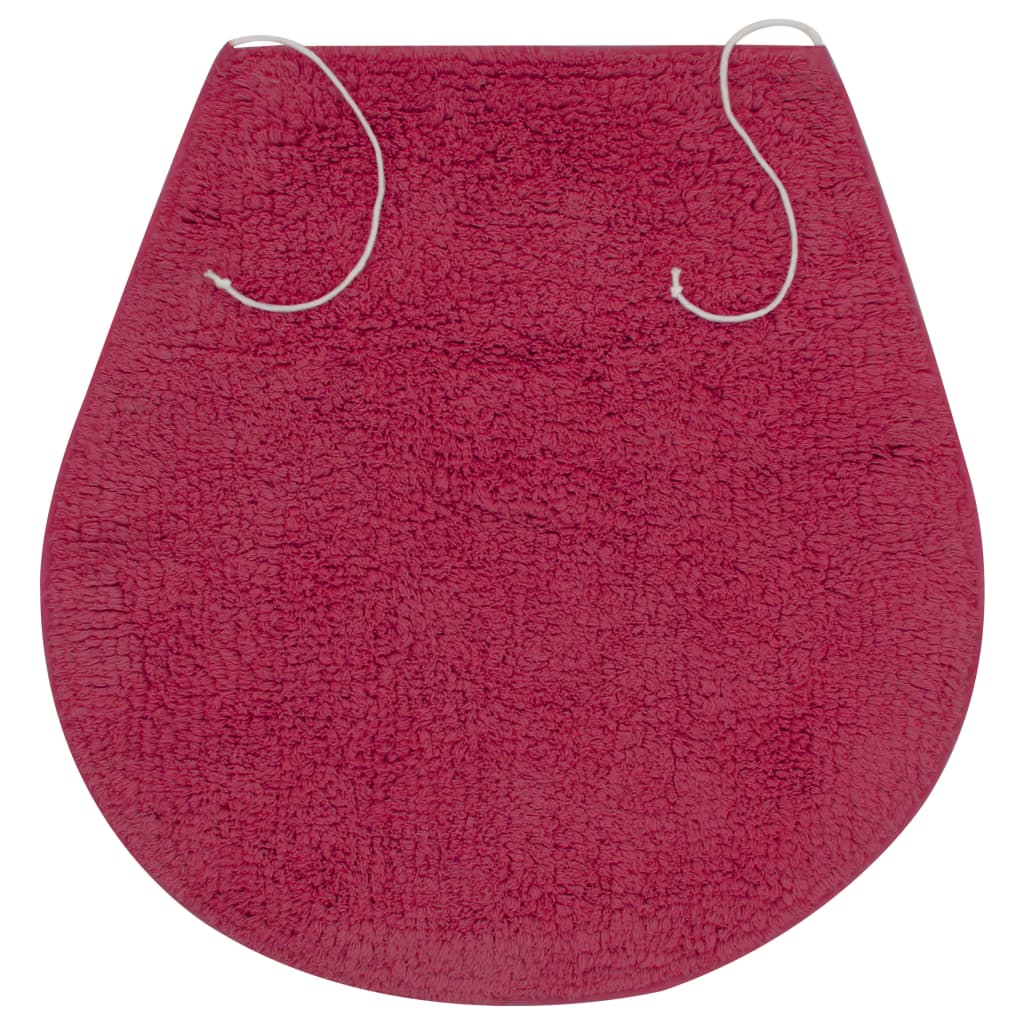 Set tappeto bagno 3 pezzi, tessuto fucsia 02_0005674