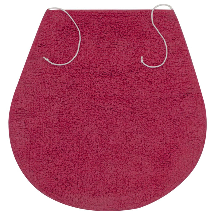 Set tappeto bagno 3 pezzi, tessuto fucsia 02_0005674