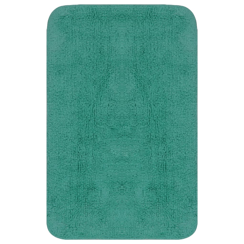 Set tappeto bagno 3 pezzi in tessuto turchese 02_0005787