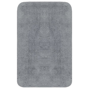 Tappeto da bagno 2 pezzi in tessuto grigio 02_0005668