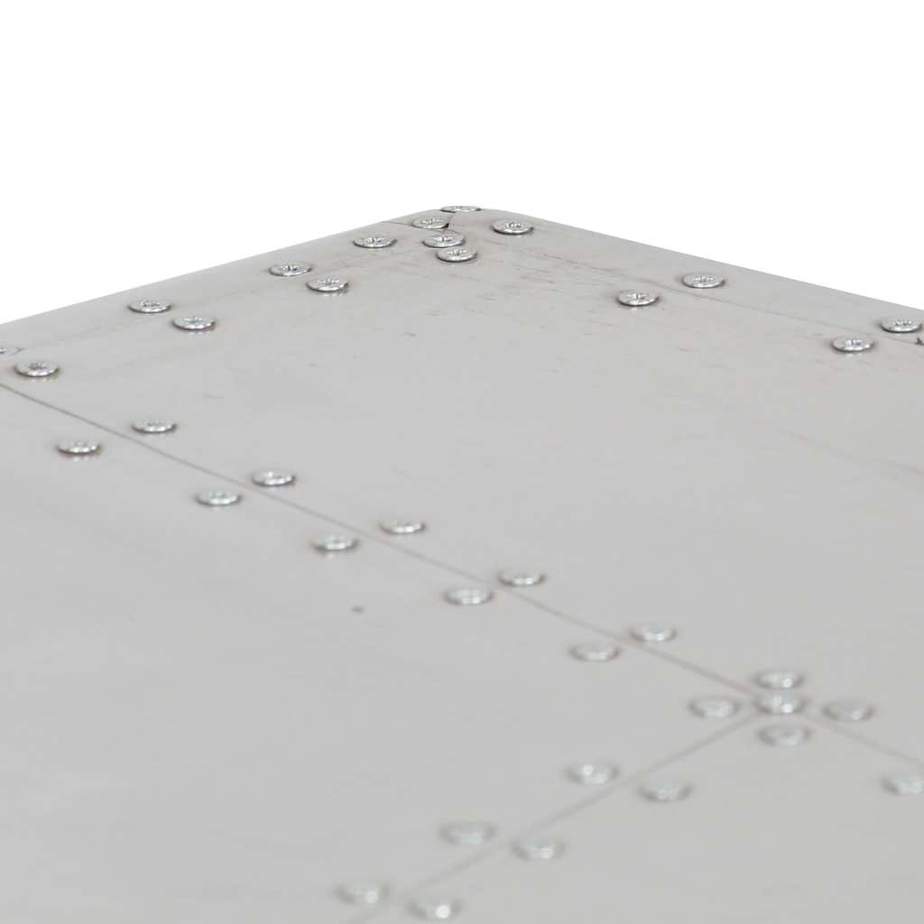 Tavolino da Salotto Aviator Alluminio Stile Vintage Aeronautico 246362