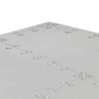 Tavolino da Salotto Aviator Alluminio Stile Vintage Aeronautico 246362