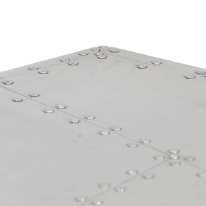 Tavolino da Salotto Aviator Alluminio Stile Vintage Aeronautico 246362