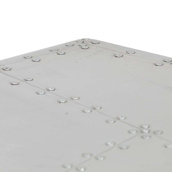 Tavolino da Salotto Aviator Alluminio Stile Vintage Aeronautico 246362